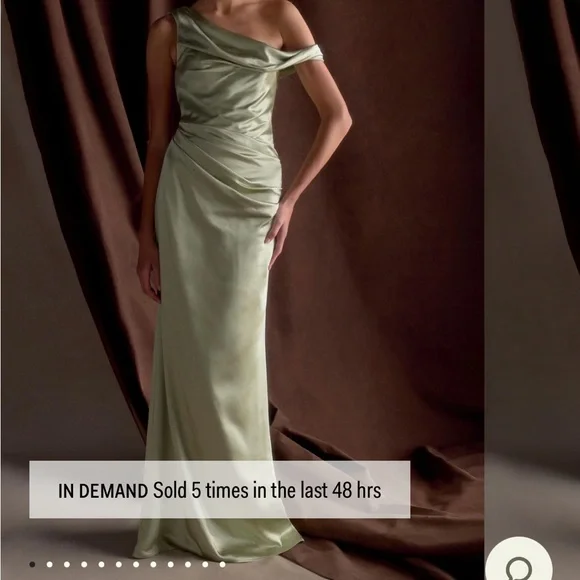 Meshki | Dresses | Meshki One Shoulder Satin Dress In Light Green | Poshmark Meshki | Dresses | Meshki One Shoulder Satin Dress In Light Green | Poshmark